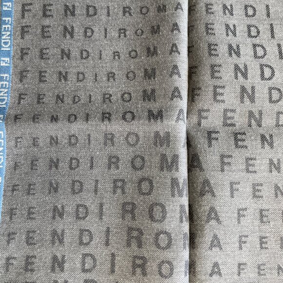 Fendi “Roma” Logo Embroidered Scarf - Picture 6 of 9